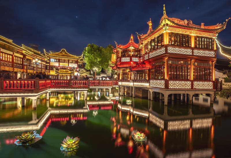 A scenic view of yu garden shanghai