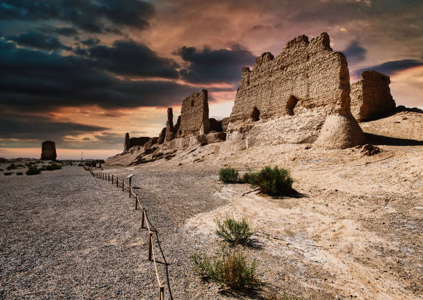 A scenic view of yumen pass ruins