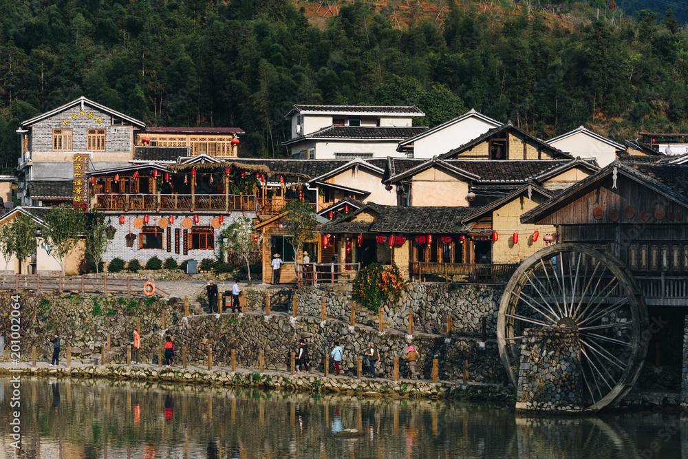 A scenic view of yunshuiyao ancient town