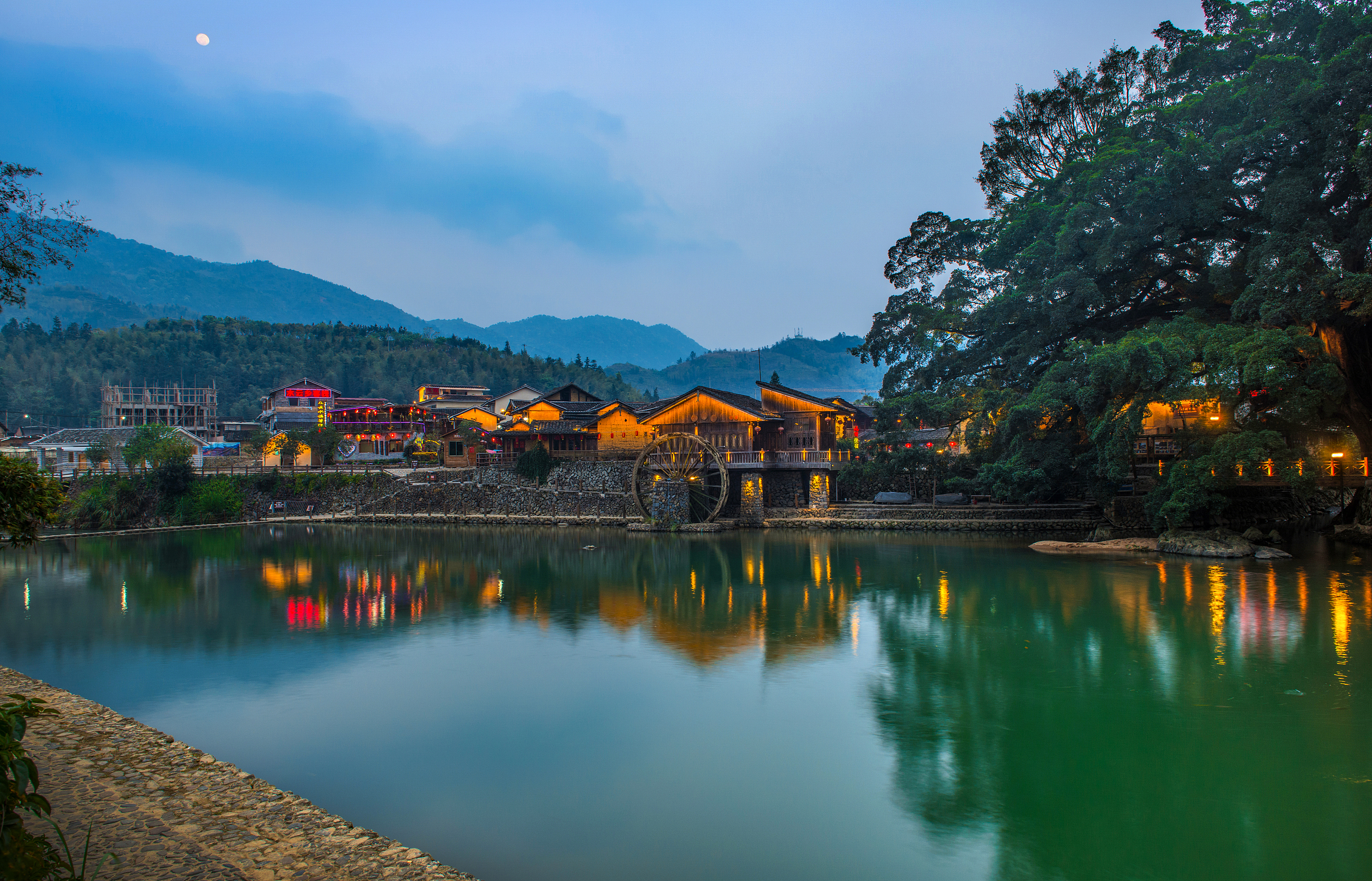 A scenic view of yunshuiyao ancient town