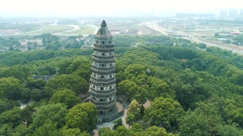 A scenic view of yunyan pagoda