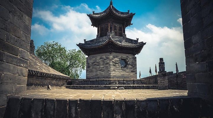 A scenic view of Zhangbi Ancient Castle