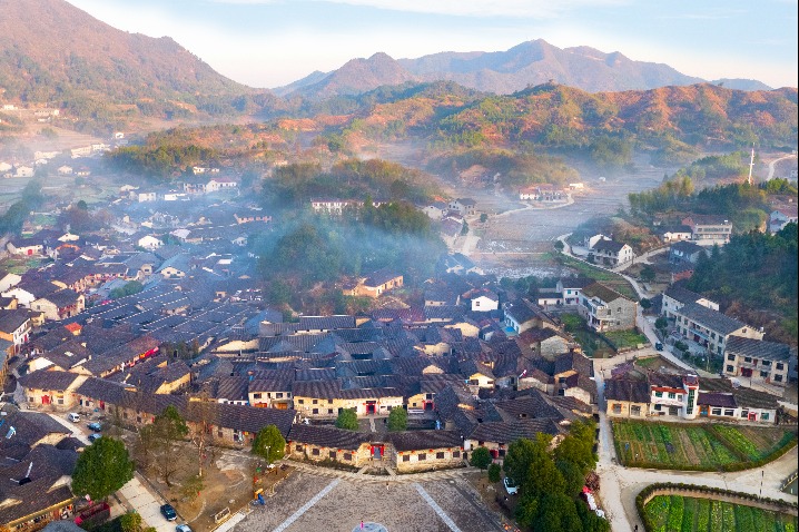 A scenic view of Zhangguying Village