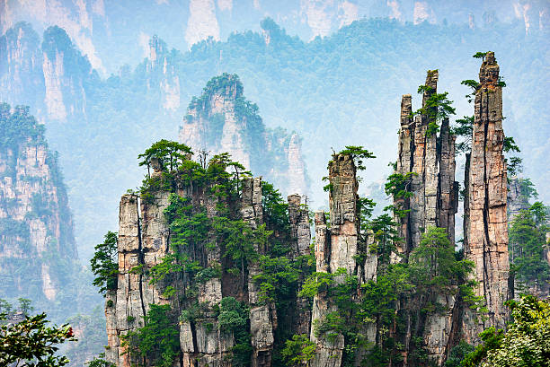 A scenic view of Zhangjiajie Wulingyuan
