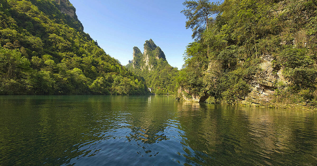 A scenic view of Zhangjiajie Wulingyuan