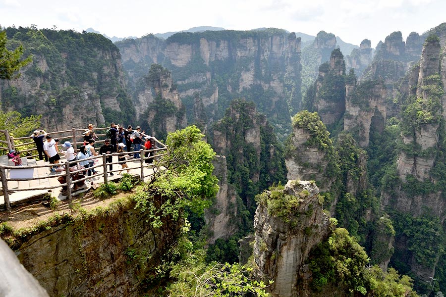 A scenic view of zhangjiajie wulingyuan