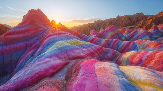 A scenic view of zhangye danxia national geopark