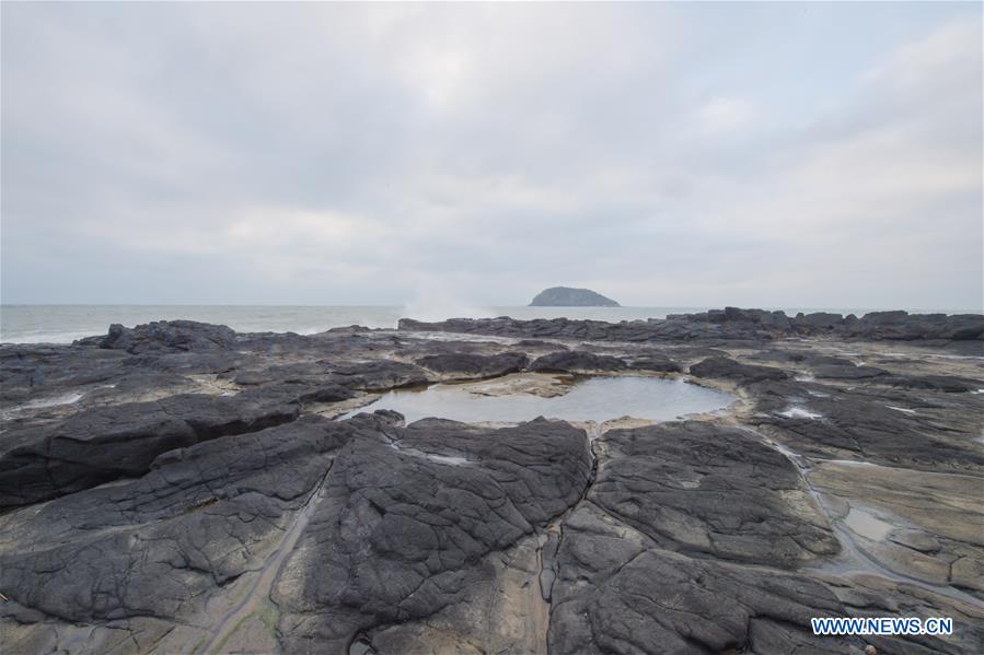 A scenic view of zhangzhou coastal volcanic park