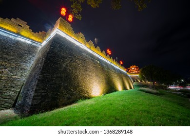 A scenic view of zhaoqing ancient city wall