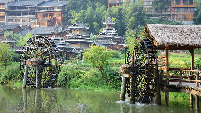 A scenic view of zhaoxing dong village
