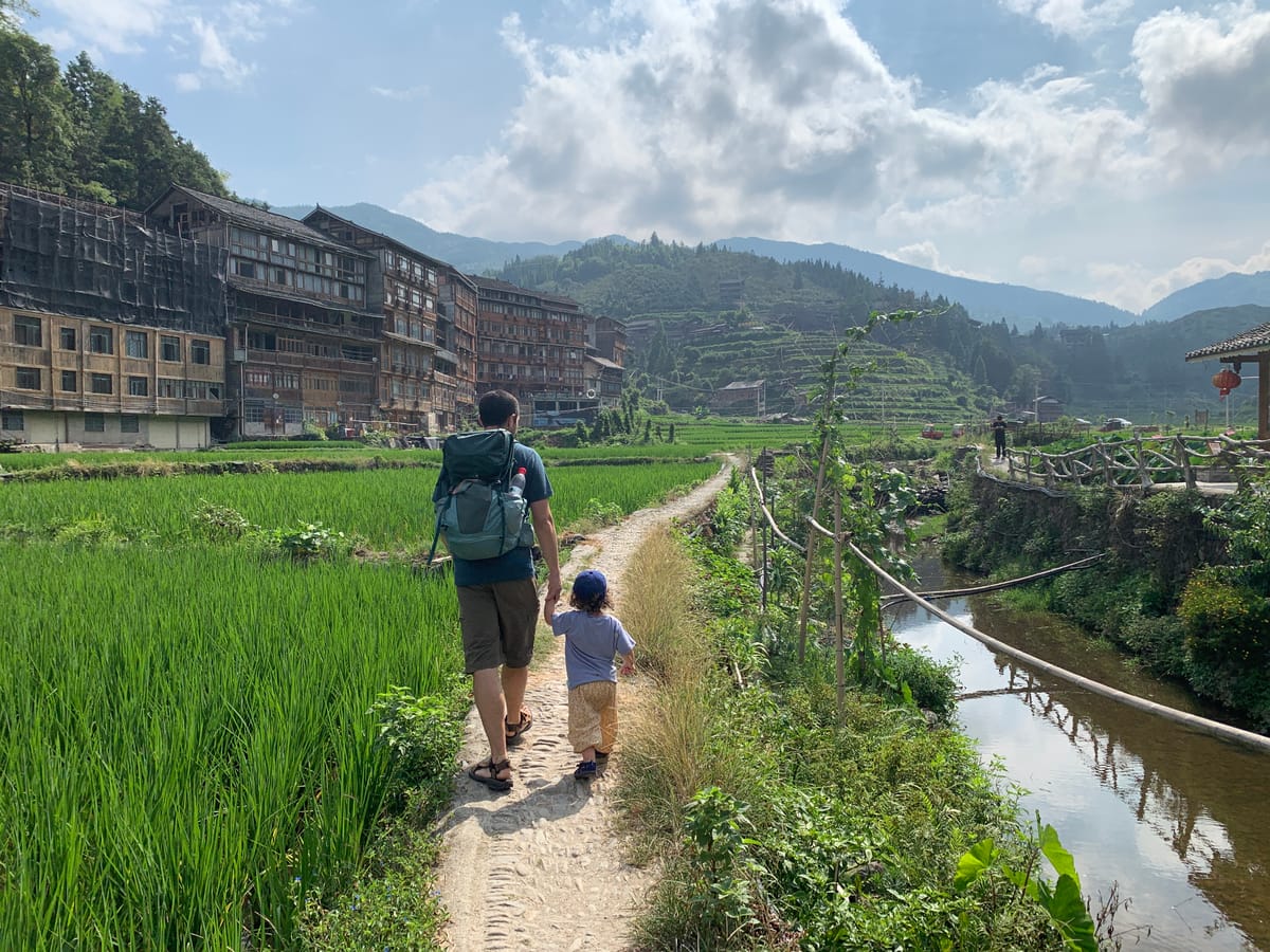 A scenic view of zhaoxing dong village