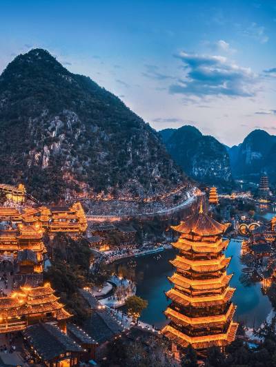 A scenic view of zhenfeng pagoda