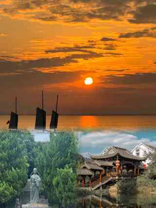A scenic view of Zhenguo Temple