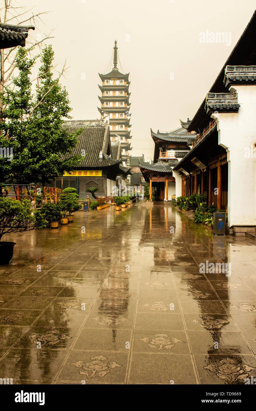 A scenic view of Zhenru Temple