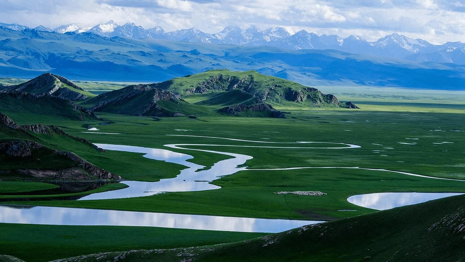 A scenic view of zhongnan grassland