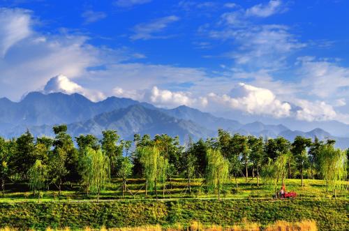 A scenic view of zhongnanshan_geological_park