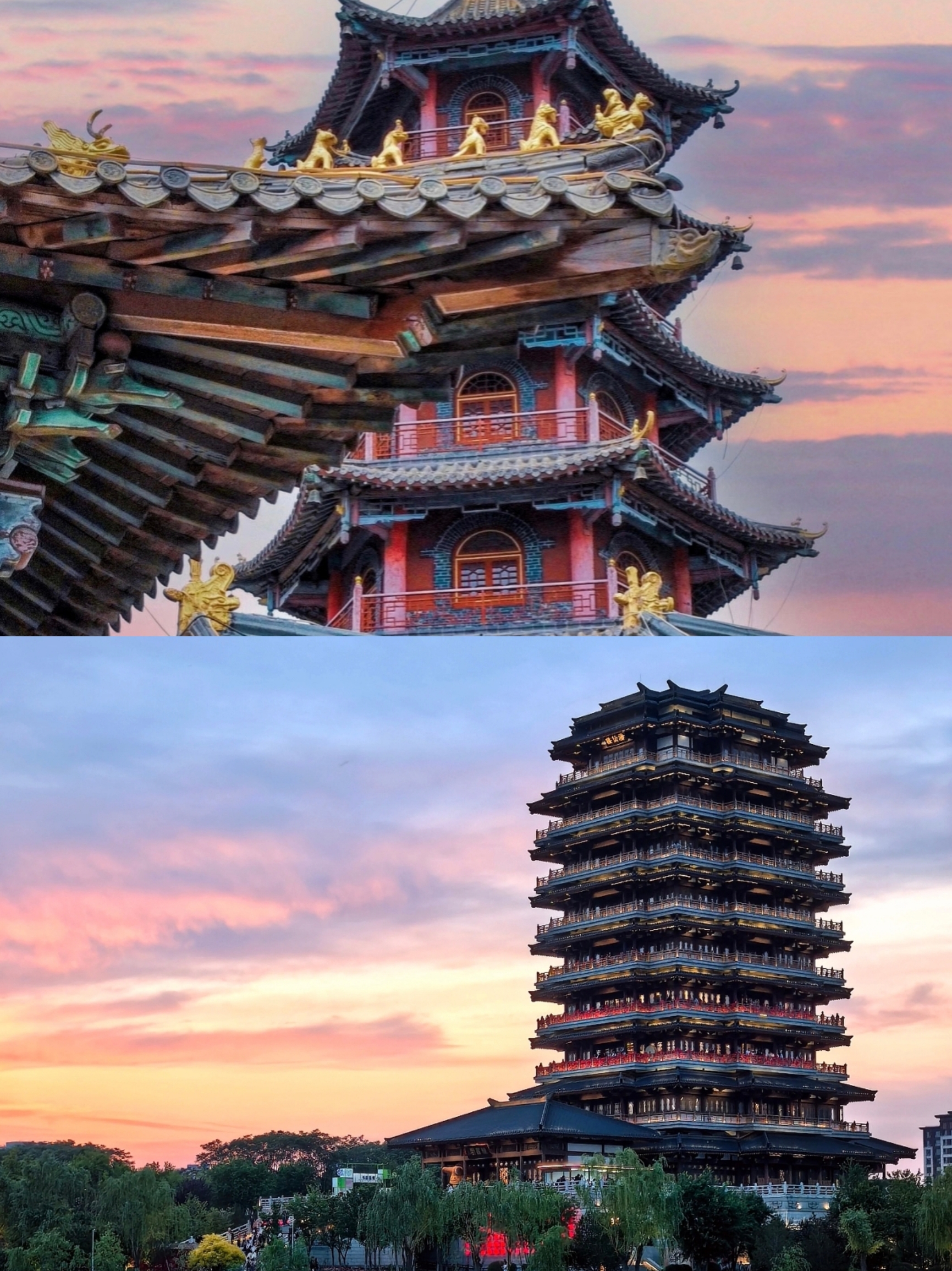 A scenic view of Zhoucun Ancient Commercial City