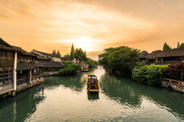 A scenic view of zhouzhuang water town
