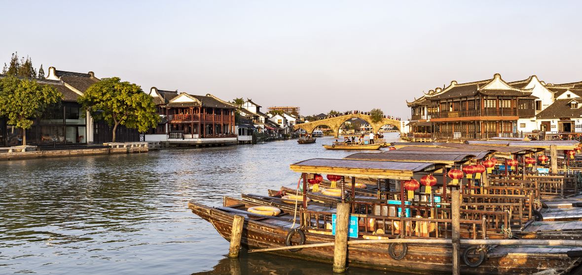 A scenic view of zhujiajiao_ancient_town