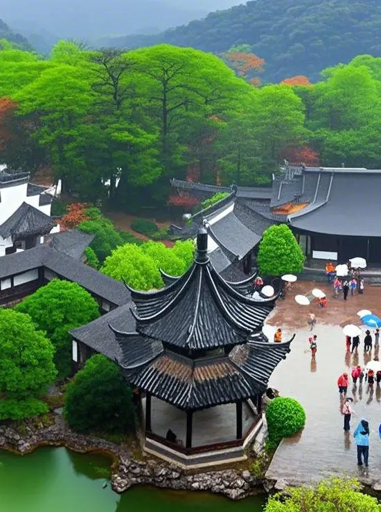 A scenic view of zuiweng pavilion